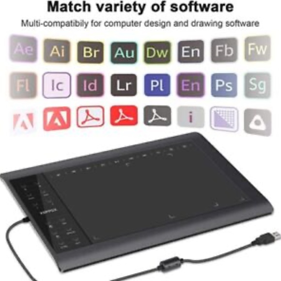 Graphics Drawing Tablet 10x6 Inch Large Active Area 8192 Levels - Picture 4 of 7